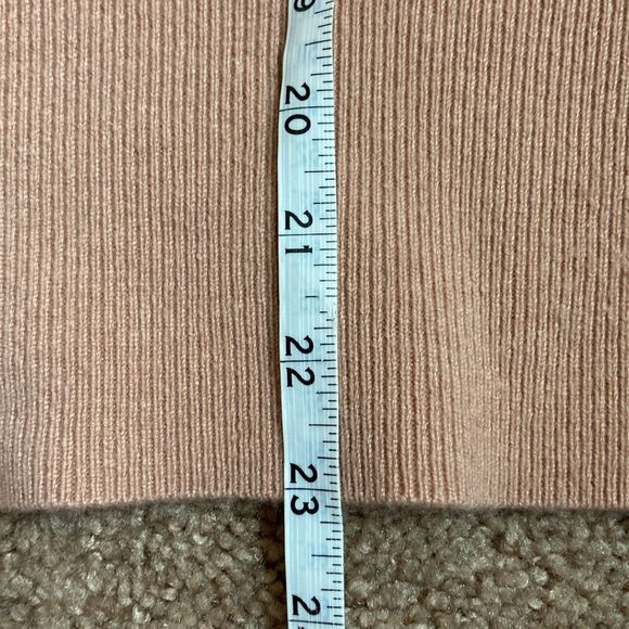 J. Crew Cashmere ribbed crewneck sweater (Sz XL) Muted Pink Bell Sleeve V-Neck - Picture 13 of 13